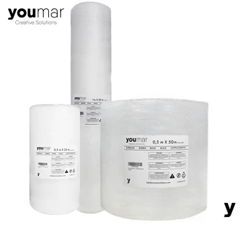 Youmar Solutions-plastični valjak mjehurića (širine 0,5 m, dužina 25 m) papir mjehurića kvalitete Pean.