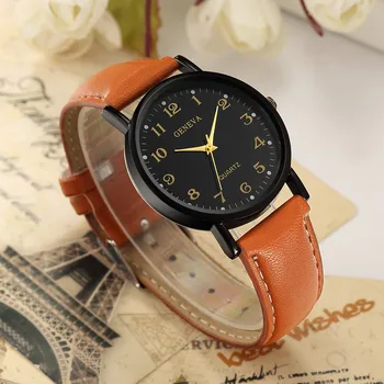 Koža Ručni Sat Za Žene Svakodnevni Klasični Kvarc Narukvica Satovi Muški Luksuzni 2020 Sat Reloj Mujer Relogio Feminino