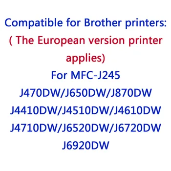 8Pack pisač Brother LC123 mfc-J4510DW MFC-J4610DW pisač ink cartridge LC 123 MFC-J4410DW j4710dw inkjet