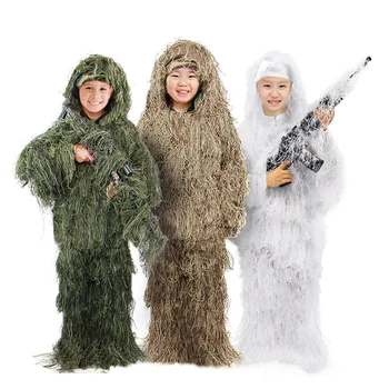 5 kom djeca djeca lovački odjeća kamuflaža odijela dijete kamuflaža taktički džungla vojni odijelo 3D javorov list бионические kostimi