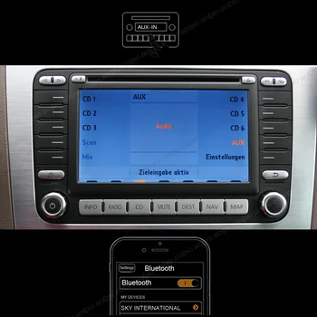 Auto Bluetooth modul za VW MFD2 RNS RNS2 Radio stereo Aux kabel adapter s filtrom za bežični audio ulaz