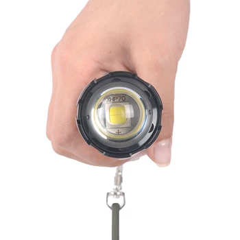 Zoom 80000LM moćna led svjetiljka XHP70 svjetiljku USB punjenje led svjetiljka lanter 1*18650 baterija za kampiranje biciklizam lampa
