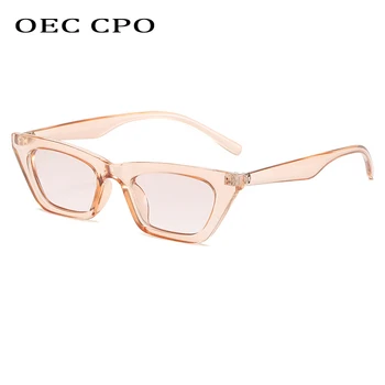 OEC CPO Small Cat eye sunčane naočale Žene stare četvrtaste naočale Seksi Leopard sunčane naočale ženske ženske modne naočale UV400 O621