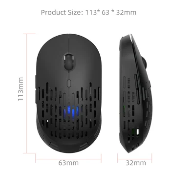 Bežični miš za laptop Saće punjiva s pozadinskim osvjetljenjem i 7 pomoću tiha optički podesiva геймерская miš za računalo