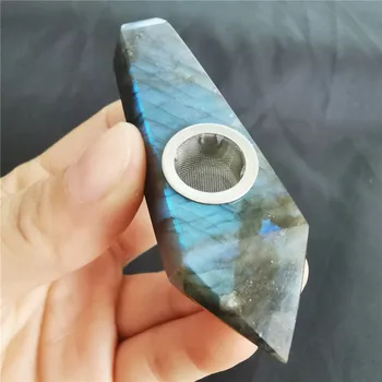 1 kom Prirodni plavi лабрадорит ručni crved cijevi polirani Crystal cijevi kamenje za prodaju 70-75 mm slučajni dostava