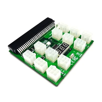 Pogonski modul Breakout Board for 1600W Server Power Board with 12pcs 6pin to 8pin Connector cable for Ethereum BTC Miner Mining