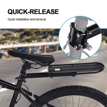 Bicikl stražnja polica MTB bicikl male uvlačenje nosi rack od aluminijske legure biciklistička naslon stražnjeg sjedala satna nosač rama prtljažniku