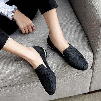 FEDONAS metalni ukras 2020 Ženske cipele Moda debele pete pumpe krava prirodna koža kratak natikače klasicni nove cipele žena