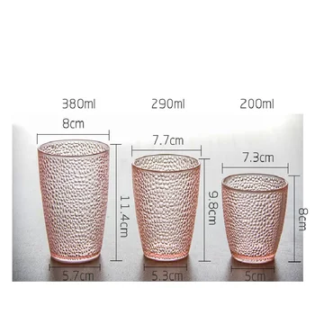 Vizualni dodir 6pcs Candy Color Hard Acrylic Water Stein Commercial Restaurant Home Use Glass Cups Bar Juice Steins