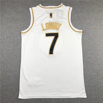 NBA men ' s Toronto Рэпторс #7 Lowry košarkaške dresove white gold izdanje muškarci sportske majice