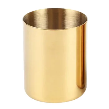 Zlatna vaza za cvijeće drškom stolni kontejner za skladištenje za dom i ured-cilindar