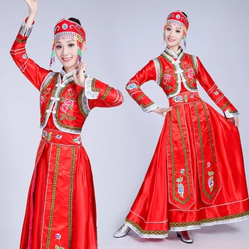 Novi mongolski nošnje ženska odjeća Unutrašnja Mongolija plesne kostime mongolska haljina za odrasle kostime manjina haljina