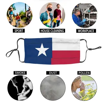 Zastava države Teksas jednokratnu masku za lice SAD-American Texan Dallas Anti Dustproof Mask Protection respirator муфель