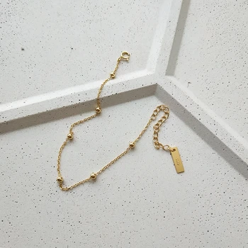 Silvology srebra 925 cijele zrno ogrlice Ogrlice za žene 18K zlato elegantan sjeverni stil Ogrlice za žene zlatni nakit
