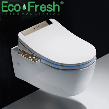 Ecofresh kupaonica pametni poklopac sjedala za wc e bide čisto i suho sjedala grijanje wc zlato intelektualni led svjetlo wc sjedalo