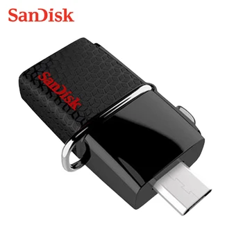 Original SanDisk Ultra Dual OTG USB Flash Drive 32 gb pendrive 64gb 16gb SDDD2 130M/S i USB 3.0 Pen Drives 128gb USB Stick