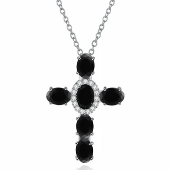 UILZ Muškarci Žene AAA Cirkon križ pozlaćeni privjesak materijal križ ogrlica krug moda hip-hop nakit CNL056