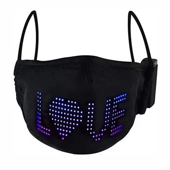LED Svjetlosni Ice Silk Mask APP Control prilagodljiv boji zaslon Party Maska za Rave Halloween Party Bar