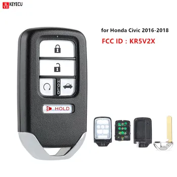 Keyecu nova zamjena Smart Remote Key Fob 433 Mhz ID47 čip 5 gumb za Honda Civic 2016 2017 2018-FCC-a: KR5V2X