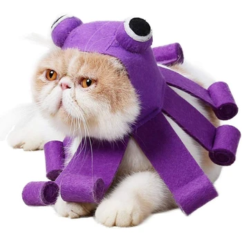 Hobotnica Pet Cat cosplay šešir za Halloween božićne blagdane. Šešir šešir od filca podesivi press застегивает костюмную kapu za malu D