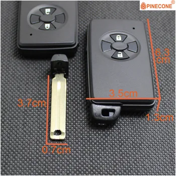 PINECONE Key Case za TOYOTA RAV4 REIZ MARK X Keyless Entry zamjena 2 gumba Smart Car Key Fob Shell classic crna