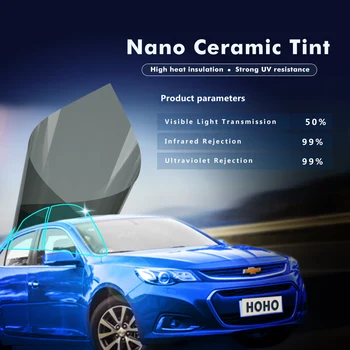 0.5x3m 50% VLT 4mil Heat Reduction UV Proof Solar nijansa Nano Ceramic window film Car Sticker