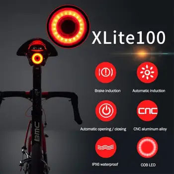 Inteligentni senzor bicikl kočnice stražnje svjetlo za bicikl LED stražnja svjetla USB Punjiva otvoreni vodootporan Biciklizam dugo svjetlo pribor za bicikle
