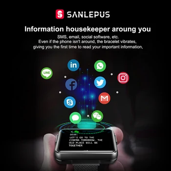 2020 novi SANLEPUS Smart Watch Muškarci Žene Smartwatch s bežičnim slušalicama Bluetooth Slušalice Sport fitness narukvica