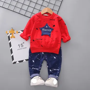 Jesen baby boy komplet odjeće odjeća odijelo dječak s dugim rukavima zvijezda t-shirt + hlače 2 kom. dječaci komplet odjeće