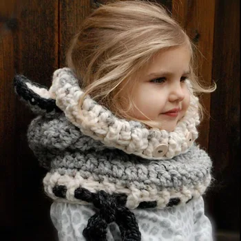 Zimske djeca Лисьи uši ručni rad Kapa-šešir, šal setovi za 1~10 godina djeca djevojke šalove Besplatna dostava