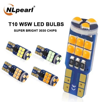 Nlpearl 2x upozoravajuća žaruljica W5W led žarulje 15SMD 3030 čips T10 W5W Led Canbus žarulja auto unutarnja svjetla svjetlo registarske pločice Auto 12V