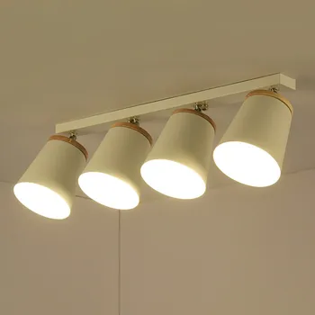Moderne bijele plafonjere za hodniku podesive metalne Lamparas de techo koridor E27 unutarnji drveni inventar