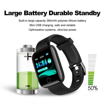 LIGE Smart Bracelet Wristband Heart-Rate Blood-Pressure-Monitor višenamjenski sportski vodootporni ženski pametni sat