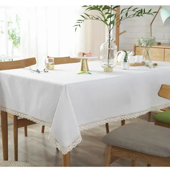 Bijeli stolnjak moderan stil 11 dimenzije pravokutnika čaj stol poklopac TV radnja dekor prašinu sjedalo hotel vjenčanje stolnjak 1 kom.