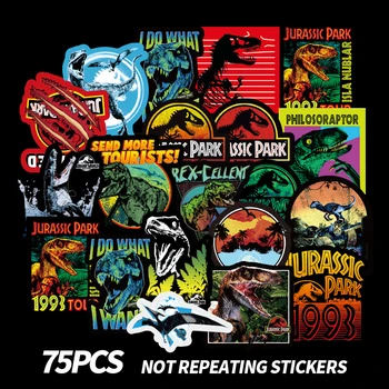Dinosaur serije grafiti naljepnice za Jurassic park cool za prtljagu laptop skateboard auto oznaka dječje igračke naljepnice naljepnica 75 kom.