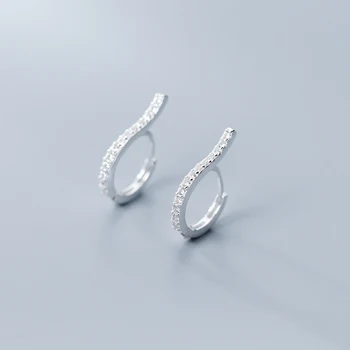 МОДИАН visoka kvaliteta srebra 925 Geometirc krivulja Hoop naušnice za žene moda vjenčanje originalni nakit