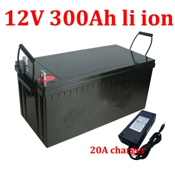 Vodootporan 12V 300AH litij-ionska no 320ah za 1200W inverter solarne energije kamp rezervne snage EV UPS + 20A punjač