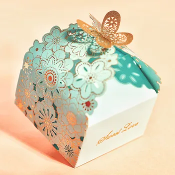 30 kom./lot korejski stil bombon kutija za pohranu s kravatom čokolade kutija za goste šuplje prijevozu svadbene darove pakiranje organizator