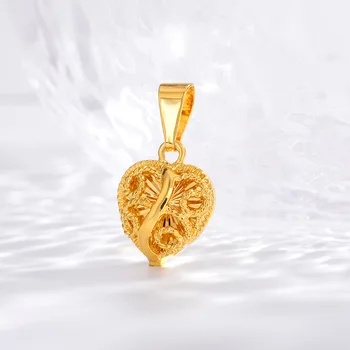 Moda 14K zlatni privjesak u obliku srca i žuto zlato ogrlica privjesak za žene vjenčanje Vjenčanje nakit stranka pokloni za Rođendan