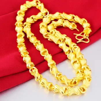 Vijetnam Аллювиальное zlatno neobična ogrlica zlatna kosti lanac ogrlica dizajn ambicije muški nakit