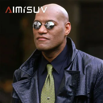 AIMISUV okrugle sunčane naočale rimless muškarci Matrica Morpheus muški klasični spona nos naočale bez okvira mini marke dizajnerske naočale UV400