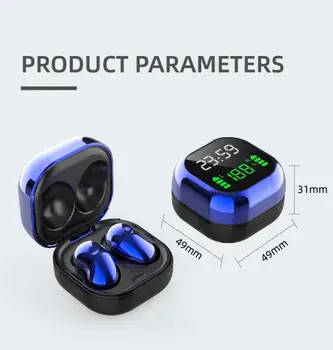 Bežična tehnologija Bluetooth 5.1 slušalice TWS slušalice slušalice LED zaslon sati 6D stereo bas Bluetooth slušalica s mikrofonom
