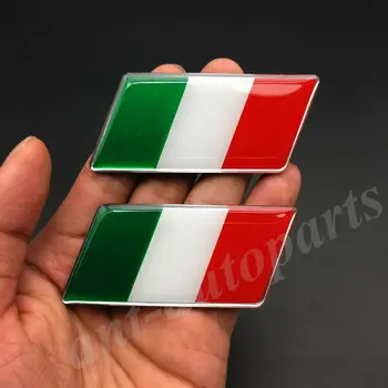 2x Italija talijanska zastava auto krilo amblem ikonu motor plinski izglađivanje naljepnica