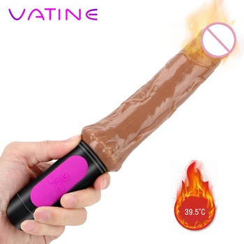 VATINE 7 Brzina realan dildo savijanje soft ogroman penis grijanje vibrator seks-igračke za žene G Spot vagine anus stimulacija