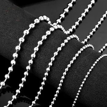 1.5/2/2.4/3/3.2 mm loptu krug srebrna boja visoke kvalitete od nehrđajućeg čelika 316 kabel lanac ogrlica 18