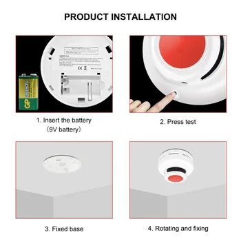 Yieryi 2 in 1 function CO&Smoke Detector Home Security autonomna kombinacija detektor ugljičnog monoksida test senzor plina alarm