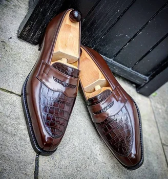Muška moda cipele od umjetne kože лоферы na niskim petama od manekenske cipele cipele броги proljetne čizme stare klasične muške CasualYK412