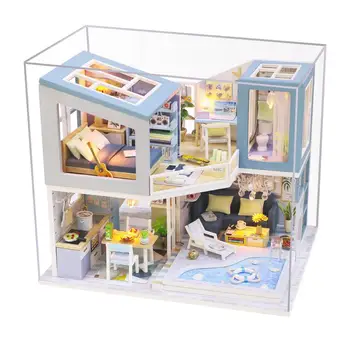 Casa kuća Lutaka minijaturni namještaj lutkine DIY Minijaturna kuća RoomToys za djecu Casa kuća lutaka