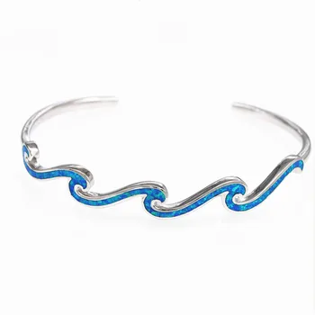 JZB0225 Ženske narukvice plave valovite opal narukvica ženski nakit poklon