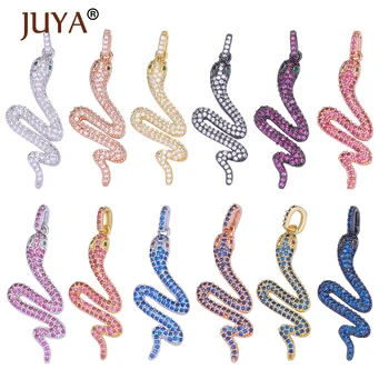 JUYA Highquality Snake Charm Zirconia Twisted Snake Pendant for DIY Making Jewelry Hand Made Accessories luksuzni ovjes